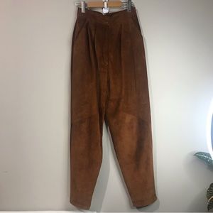 Danier suede leather lined pants trouser size 6